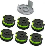 [XEBRAD] String Trimmer Replacement Spool Line, 0.079" Autofeed Replacement Spools and Cap, for Ryobi, RAC142 36V, for RLT36B33 RY36LT33A-0 Cordless String Trimmer Weed Eater Spools Line (12 Spool + 2 C