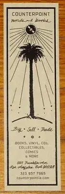 COUNTERPOINT RECORDS & BOOKS BOOKSTORE~BOOKSHOP BOOKMARK~LOS ANGELES~CALIFORNIA