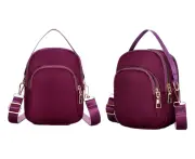 Waterproof Crossbody Bag For Women Nylon Small Shoulder Bag Trendy Handbag Mini Girls Shoulder-Purple