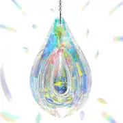 Crystal Suncatcher Prism Pendant Rainbow Maker Hanging Suncatchers with Chain Wi