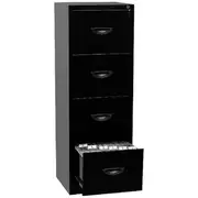 Soho 4 Drawer Filing Cabinet Black
