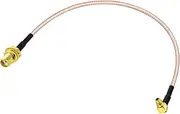 Bingfu MMCX Male Right Angle to SMA Female Bulkhead RG316 20cm for Wi-Fi WLAN Wireless Ethernet RFID UWB WiMAX iBurst Zigbee Bluetooth