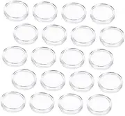 SHOWERORO 50pcs Transparent Coin Holders Storage Case Clear Coin Box for Collectors for Display and Organizing and Medals