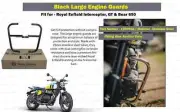 Royal Enfield Black Large "Engine Guard for Interceptor, GT, Bear 650"