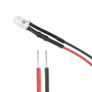 10Pcs DC 12V 5mm Pre Wired LED Flashing Warm White Round Top Clear Len with Edge