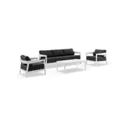 Bronte 3+1+1 Outdoor Aluminium Lounge Setting With Coffee Table