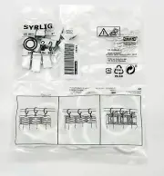 Pack of 10 - Ikea SYRLIG Curtain Ring with Clip & Hook Curtain Hardware White 1"