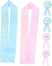 Hohopeti Unique Baby Shower Sash Suit Mom Dad Present Set Mum for Party