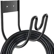 Functional Design Garden Hose Holder | Sturdy Hose Holder | Quality Hose Holder Wall Mounted | Adjustable Hose Pipe Holder 17.5x10.5x13cm/6.89x4.13x5.12in for Garden Storage and Extension Cord | Black