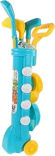 ERINGOGO 1Set Outdoor Golf Set Rolling Suitcase with Clubs Balls Bases Flags Fun Interactive Sports for Parent Play and Kindergarten Activities