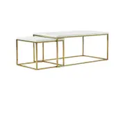 Celine Coffee Table Set - Marble White