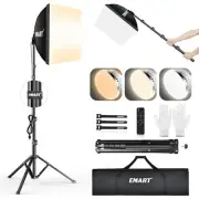 Softbox Lighting Kit, 16"X16" Soft Box, 3000K-6000K 85W LED Bulbs with Remote...