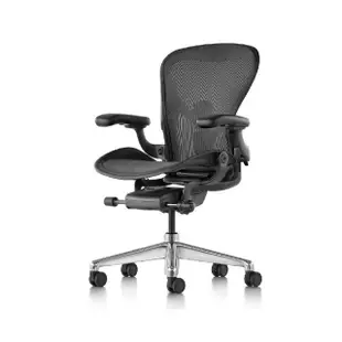 【Herman Miller】Aeron 全功能- 石墨黑鋁腳 l C SIZE l 原廠授權商世代家具(人體工學椅/辦公椅/主管椅)