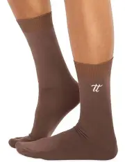 [Chusette] Men's Socks in Brown 10 Pack