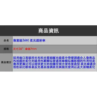 【eYe攝影】柔光透射傘 柔光傘 36吋 人像外拍 單層 反射傘 反光傘 反銀傘 透射傘 寫真人像 白色