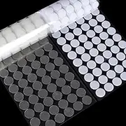 MAQIHAN Self Adhesive Dots - 1000 Pcs (500 Pair) Hook and Loop Dots 0.59 Inch Diameter White Double Sided Sticky Dots for Poster Picture Wall Hanging Strips Classroom Teacher Office Home Must Haves