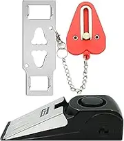 Upgraded Portable Door Lock & Door Stop Alarm, Dual Protection Security Door Kit,Door ​Security Devices Pocket Self Defensey Tools,for Traveling Hotel Home Apartment College House(2 Pack)