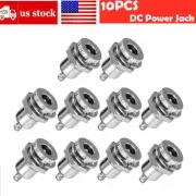 10x DC Power Supply Jack Plug Socket Female Panel Mount Connector 5.5mm x 2.1mm