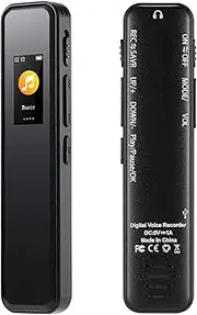 zolyet 64G Activated Record Playback MP3 Music Player with Mic and Speaker 1536KBPS HD Support Password Protection Variable TFT Screen and Multilanguages System USB Black