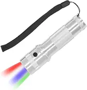 10 Color in 1 Led Flashlight, Rgb Handheld Flashlight Torch, Ipx4 Waterproof Multicolor Flashlight Multi-Color Changing for Halloween, Daily Lighting, Camping, Hiking,