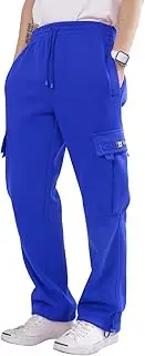 [Allsense] Men's Heavyweight Fleece Cargo Sweatpants with Pockets (Available in Plus Size)