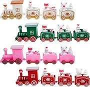 Unique Christmas Train Toys Miniature Snowman Ornaments Room Decor for Bedroom