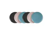 6x Lemon & Lime Round Melamine Eco Bamboo Fibre 26.5cm Dinner Plate Dish Assort