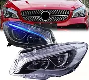 Car Styling Headlights Compatible For Benz W117 CLA 180 200 220 250 260 2013-2019 LED DRL Turn Signal LED Lens Headlamps Assembly(Halogen)