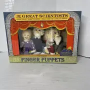 Great Scientists Finger Puppet Set - Curie - Einstein - Newton - Darwin