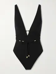 [Eres] Eres - Lagon Embellished Open-back Swimsuit - Black - FR 38 FR 38 Black