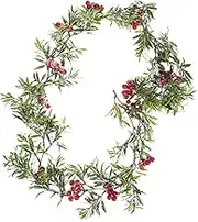 Cabilock 1Pc Christmas Rattan Decoration with Berries Artificial Emulation Fruits Branch for Home Decor for Holiday Wreaths Tree Ornaments and Festive Ambiance