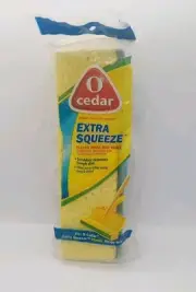 2007 O CEDAR Extra Squeeze Sponge Mop Refill Yellow/Green NOS
