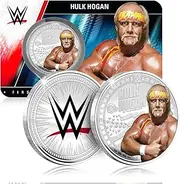 FANTASY CLUB Hulk Hogan WWE 32mm Official Collectible Coin - Tribute to The Immortal Hulkster and Wrestling Symbol - Limited Edition for Fans and Collectors