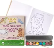 Honeysticks Non Toxic Watercolour Paint Set for Kids - 8 Vibrant Colours