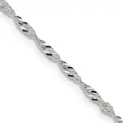 24 Inch Sterling Silver 2mm Singapore Chain