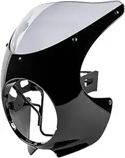 Motorcycle Windshield Deflector Front Flysreen Windscreen Wind Shield Screen Visor Headlight Cover for Z900RS Z900 RS Z 900 RS 2018 2019 2020 2021 2022 2023, (Black+Light Smoke)