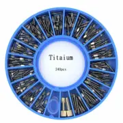 240/pack Dental Pure Titanium Assorted Conical Screw Posts Kits Refills Drills