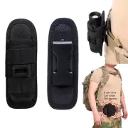 Tactical Hunting 360 Degrees Rotatable Molle Flashlight Pouch Holster Torch Case