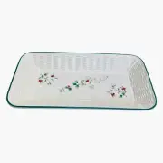 Pfaltzgraff Winterberry Basketweave Christmas Bread Tray Appetizer Dish Holiday