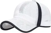 [Generic] Accessorize Hat Men Ladies Embroidered Letters Baseball Cap Mesh Breathable Cap Sunscreen Sunshade Mesh Hat Beach Hat Without Top