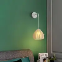 在飛比找蝦皮購物優惠-臥室床頭壁燈現代簡約北歐客廳書房日式侘寂風設計感3D列印牆燈