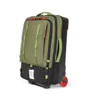 Topo Designs Global Travel Bag Roller Suitcase, Olive/Olive