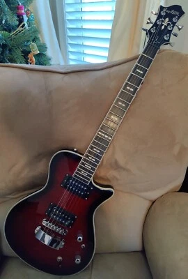 Hagstrom ULSWE-WDM Ultra Swede Electric Guitar. Burgundy Burst. New in Box !