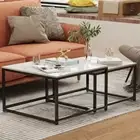 Free Combination Nesting Coffee Table Sintered Stone Side End Table Living Room