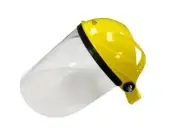 Hard Visor Face Shield, Full Facial Protection, Crown Headgear (Pack of 16)