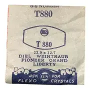 Germanow-Simon Mach (GS) T880 Watch Crystal 22.9x12.7 NOS Part Flexo Diel