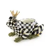 MacKenzie Childs Courtly Check Frog Large Planter