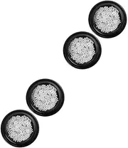 minkissy 2sets Nail Charms Snow Powder Decorations Instant Snowflake Nail Art Christmas Tree Hexagon Decals for Women 2pcs*2