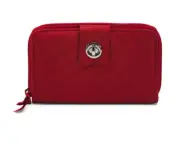 VERA BRADLEY, RFID Turnlock Wallet, Cardinal RED, Zip Around Wallet, NWT