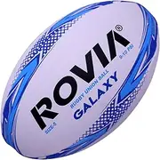 Galaxy RSAR 104 Competition Rugby Ball - Size 5- Special Rubber Formulation with 3-Ply Linings & Air Retention Bladder - Hand Stitched Professional Rugby Ball - Ideal for Adults - Blue